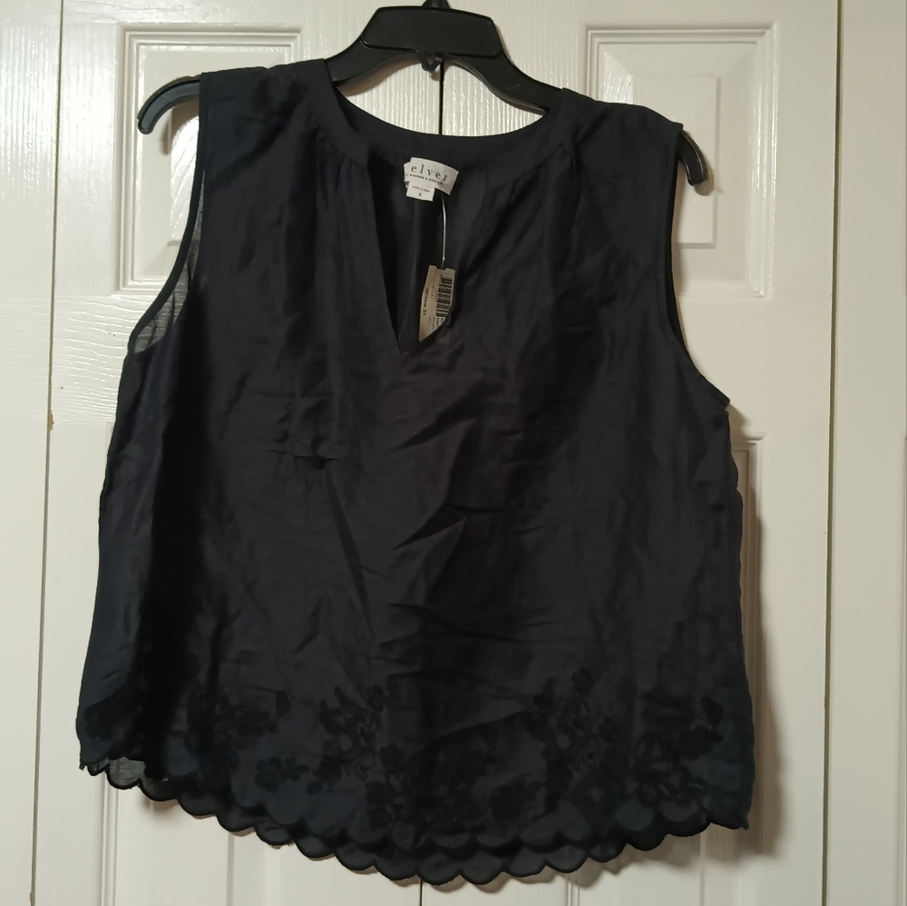 Velvet by Graham and Spencer Sleeveless Embroidered Millay Top